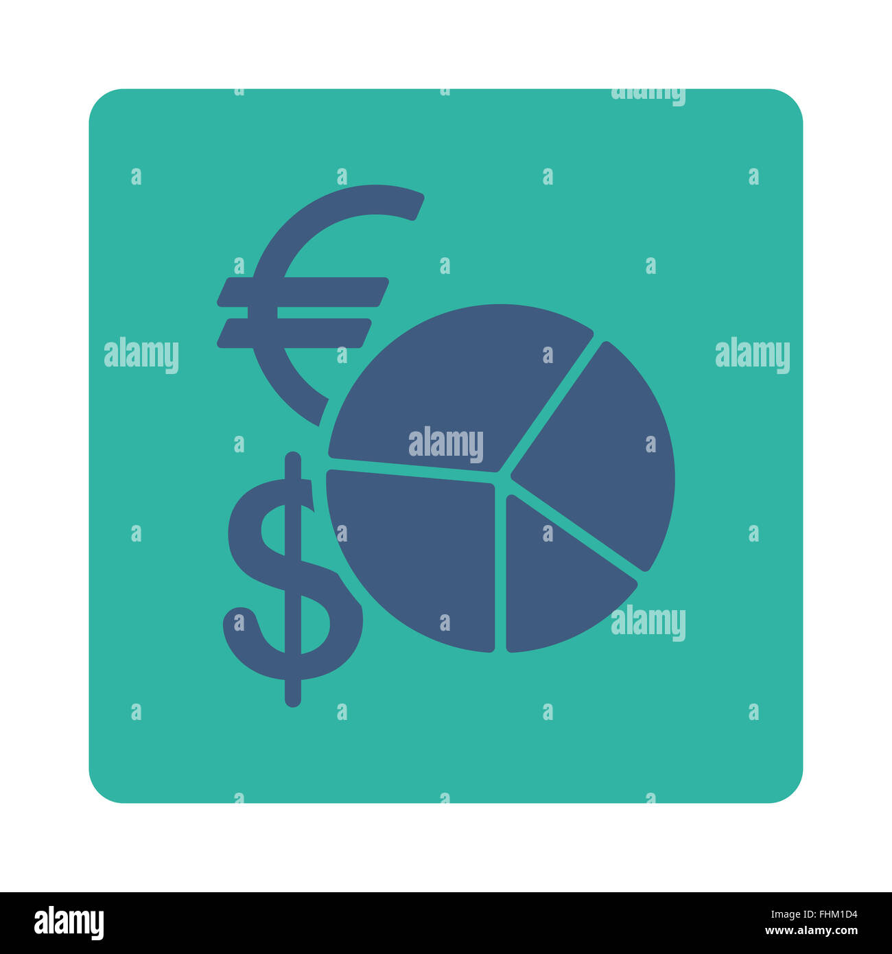Currency Pie Chart Icon Stock Photo - Alamy