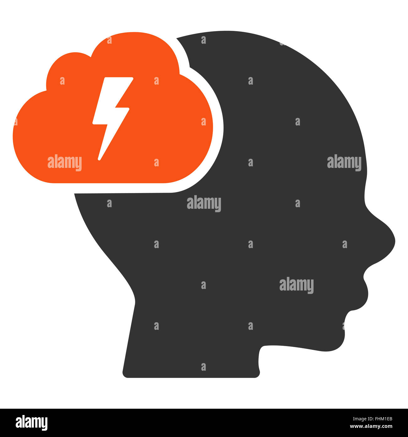 Brainstorm Flat Icon Stock Photo - Alamy