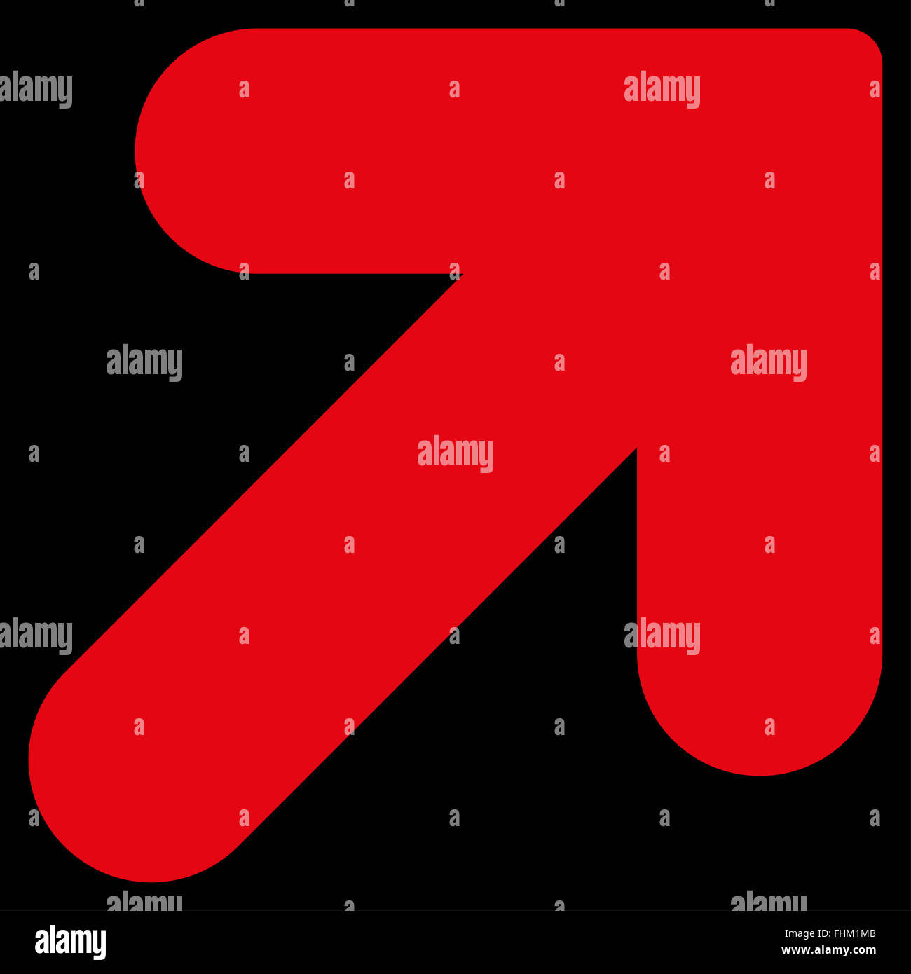 Arrow Up Right flat red color icon Stock Photo - Alamy