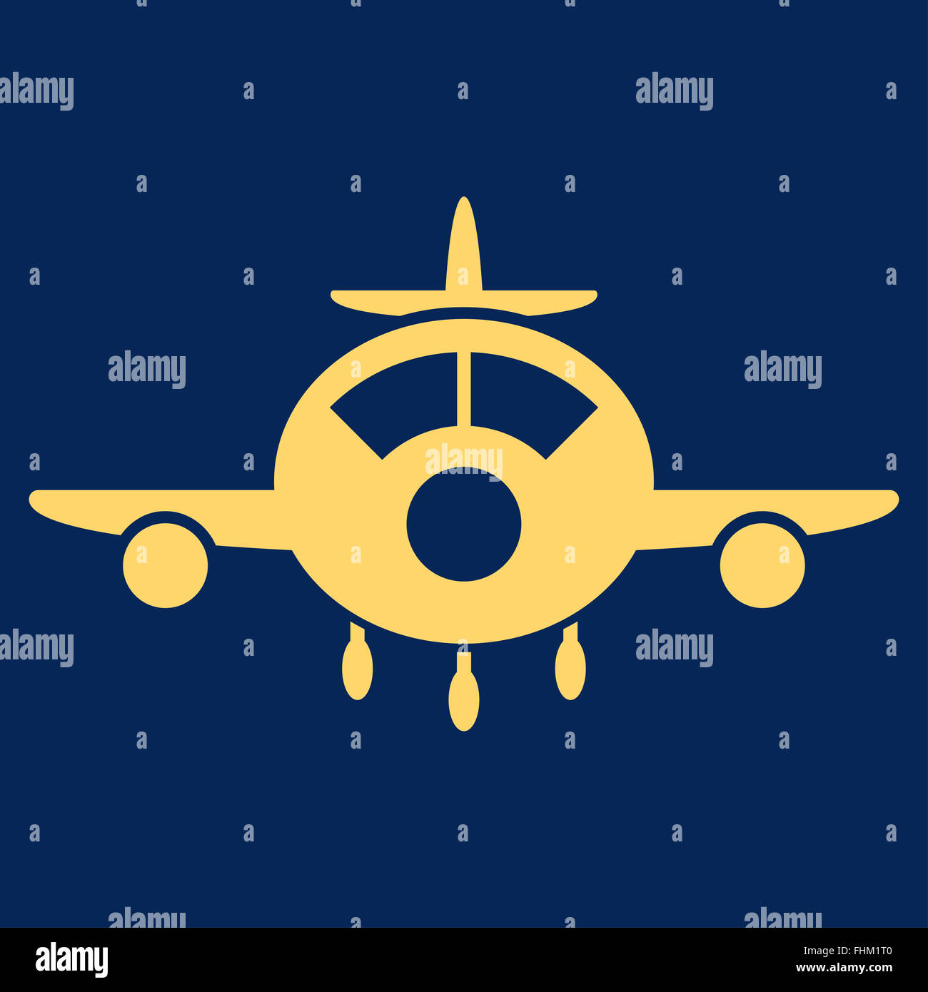 Aircraft Flat Icon Stock Photo - Alamy