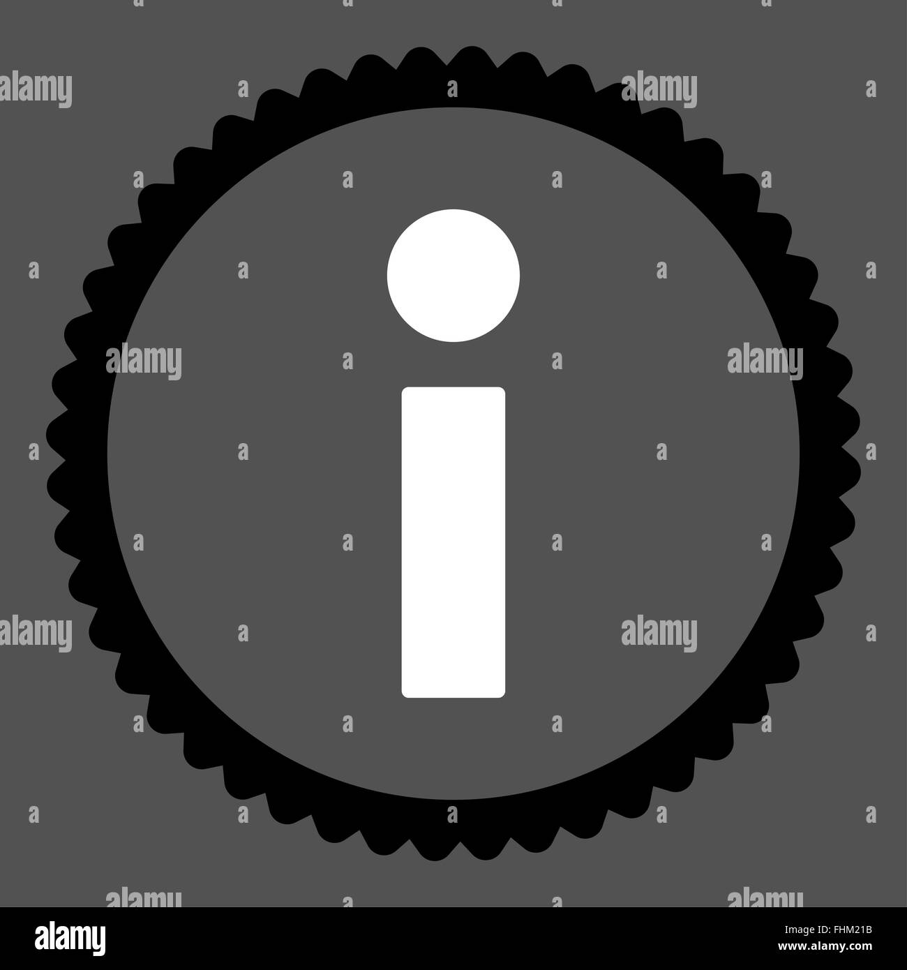 Info flat black and white colors round stamp icon Stock Photo - Alamy
