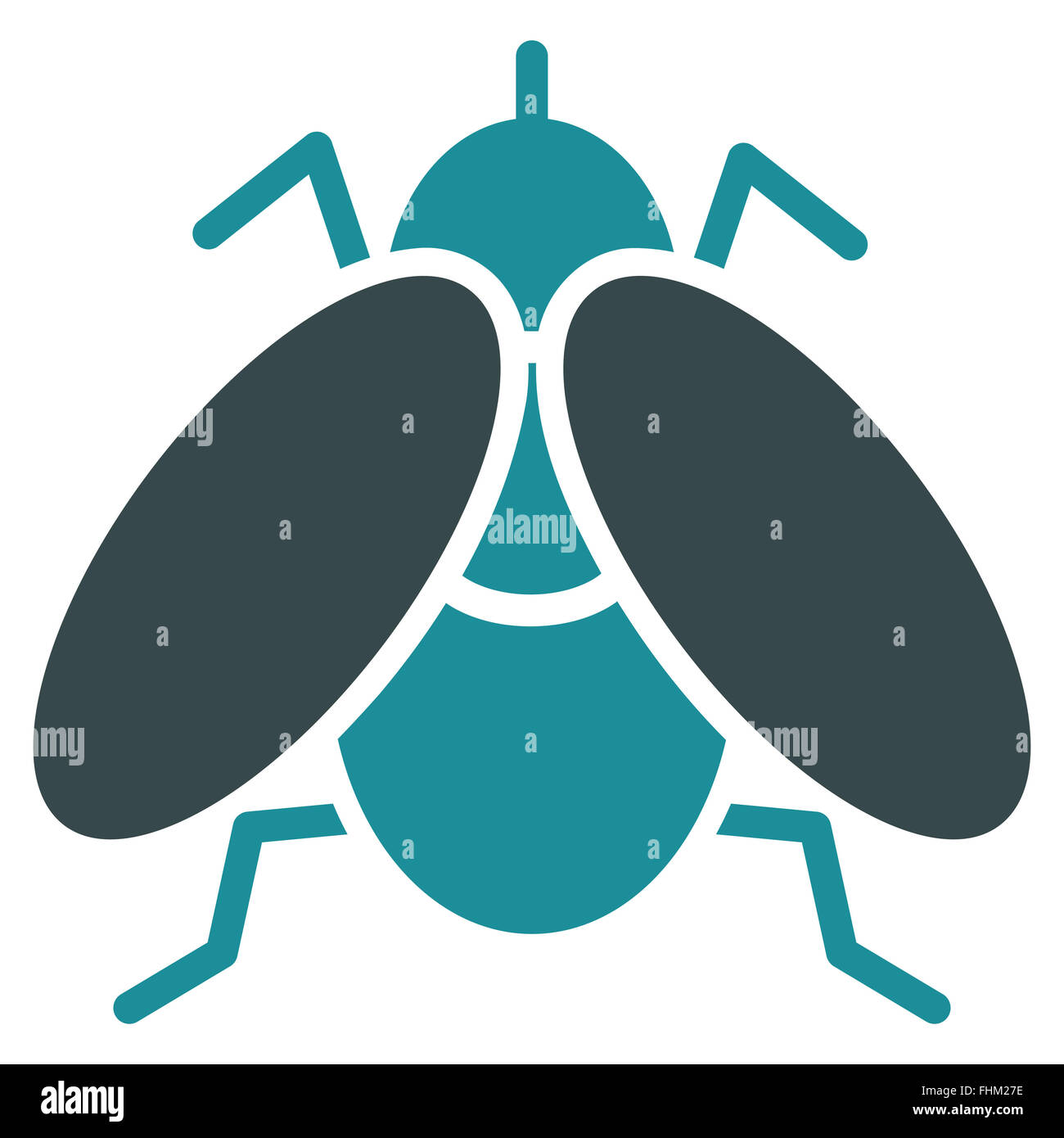 Fly Flat Icon Stock Photo - Alamy