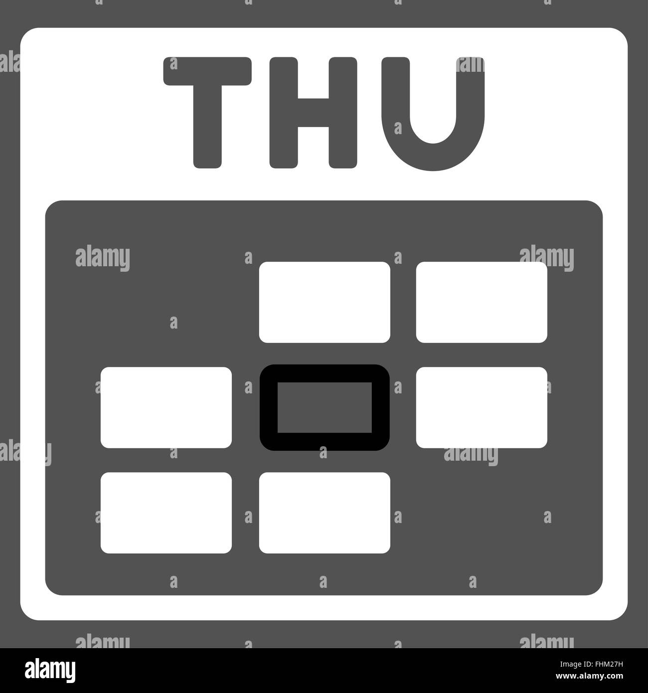 Thursday Flat Icon Stock Photo - Alamy