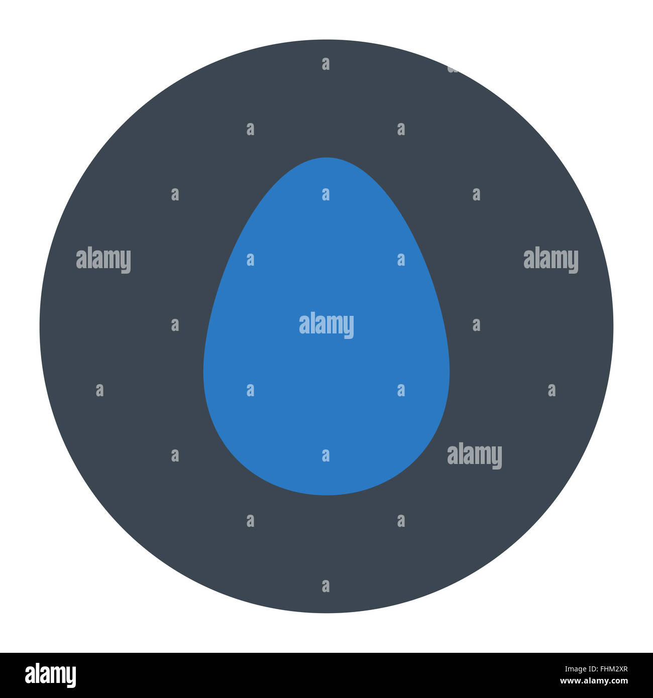 Egg flat smooth blue colors round button Stock Photo - Alamy