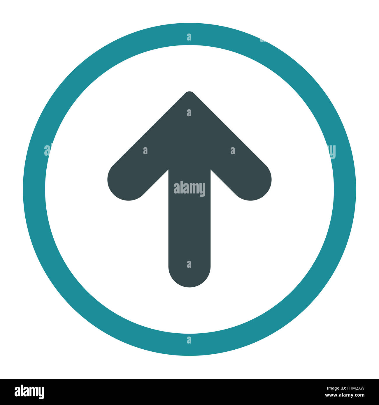 Arrow Up flat soft blue colors rounded raster icon Stock Photo - Alamy