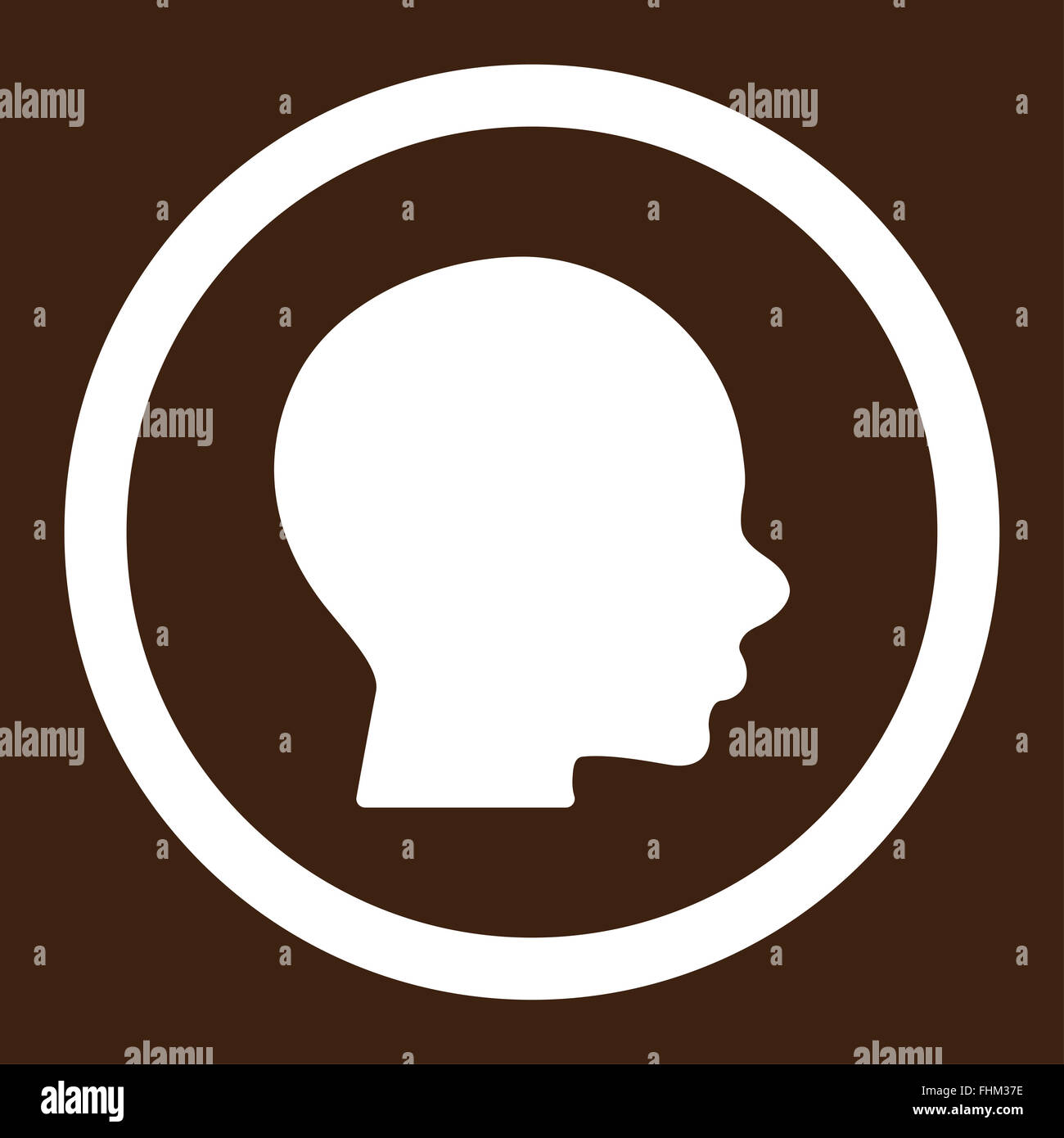 Head Rounded Vector Icon Stock Photo - Alamy