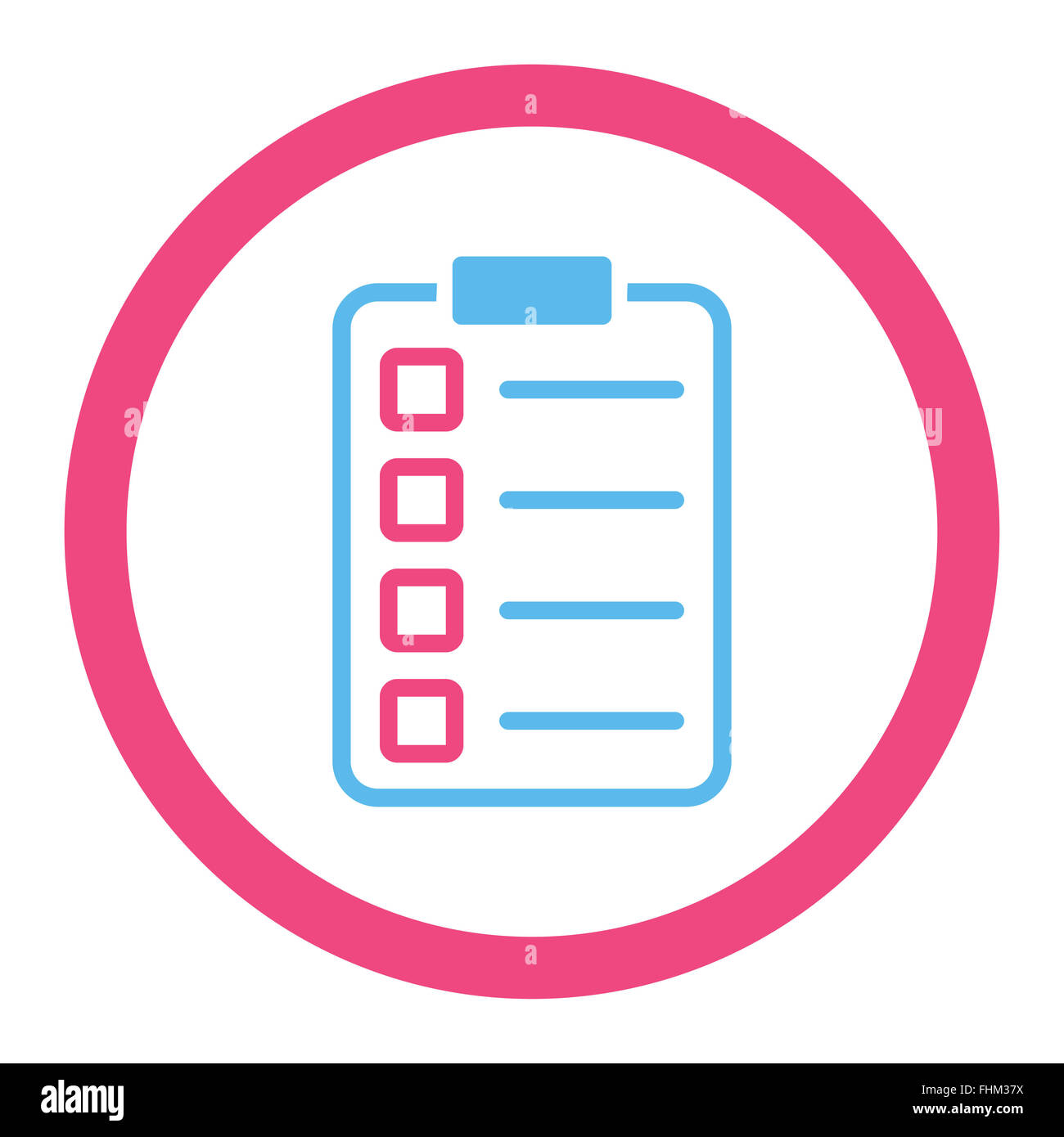 Examination flat pink and blue colors rounded vector icon Stock Photo ...