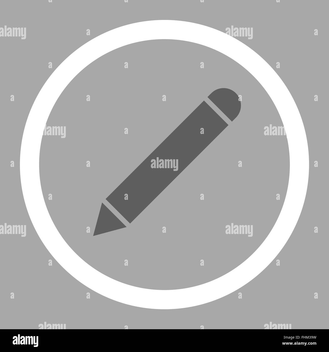 Pencil flat dark gray and white colors rounded vector icon Stock Photo ...