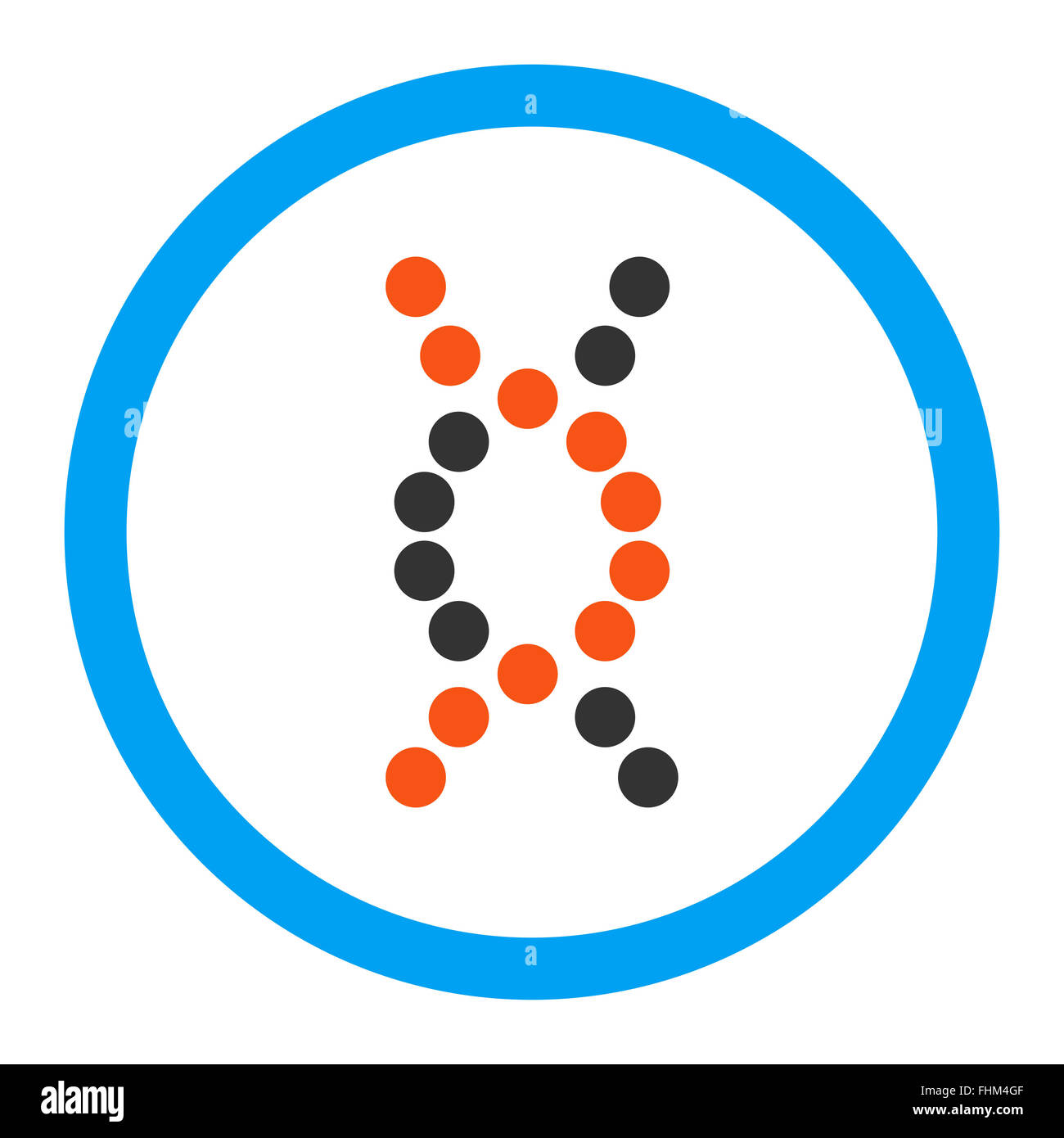 Dna Spiral Rounded Vector Icon Stock Photo - Alamy