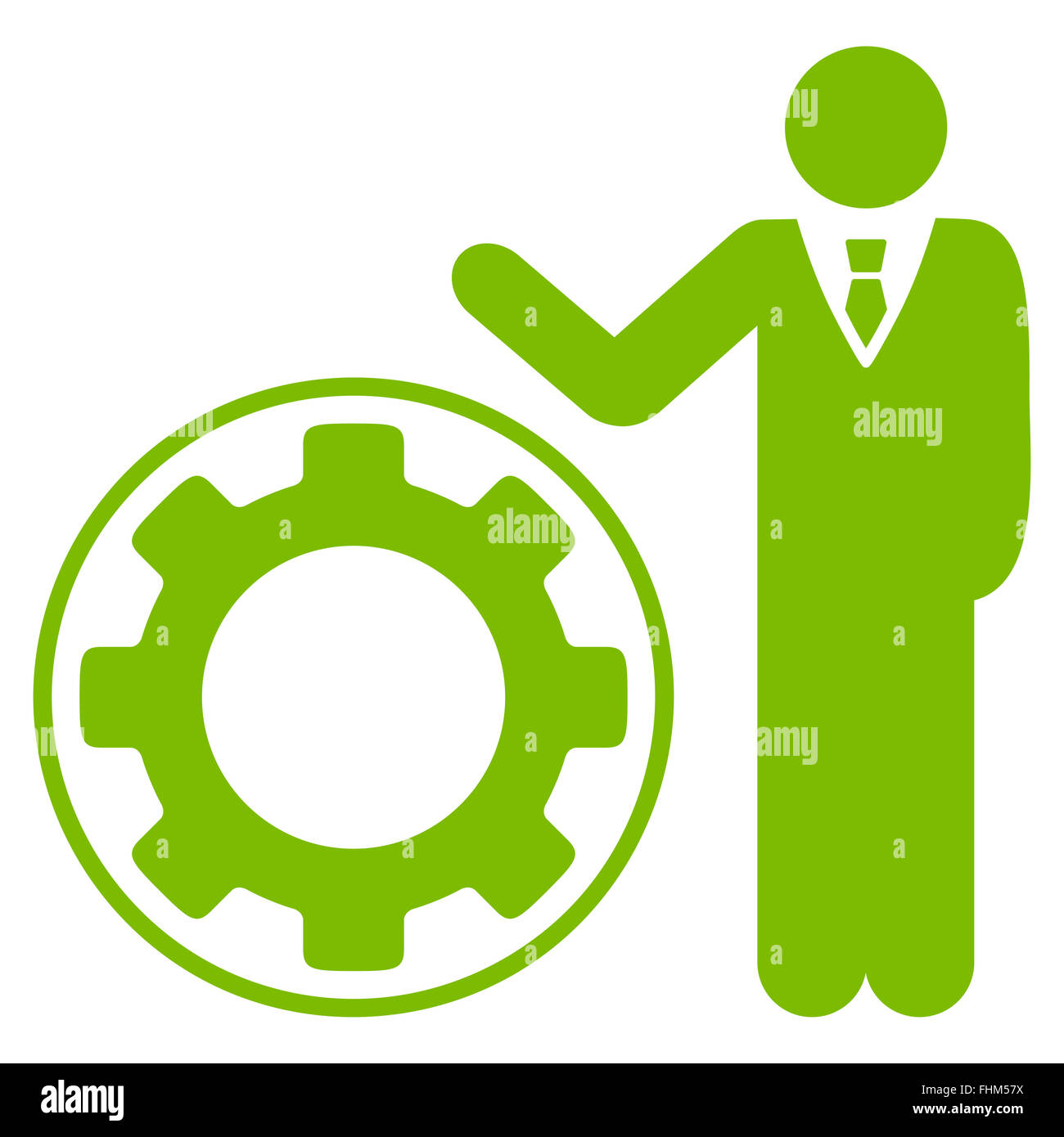 Engineer Flat Icon Stock Photo - Alamy