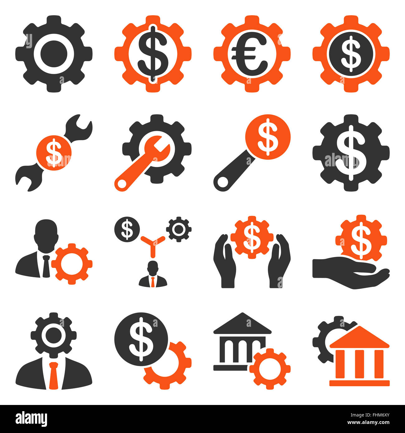 Financial tools options icon set hires stock photography and images
