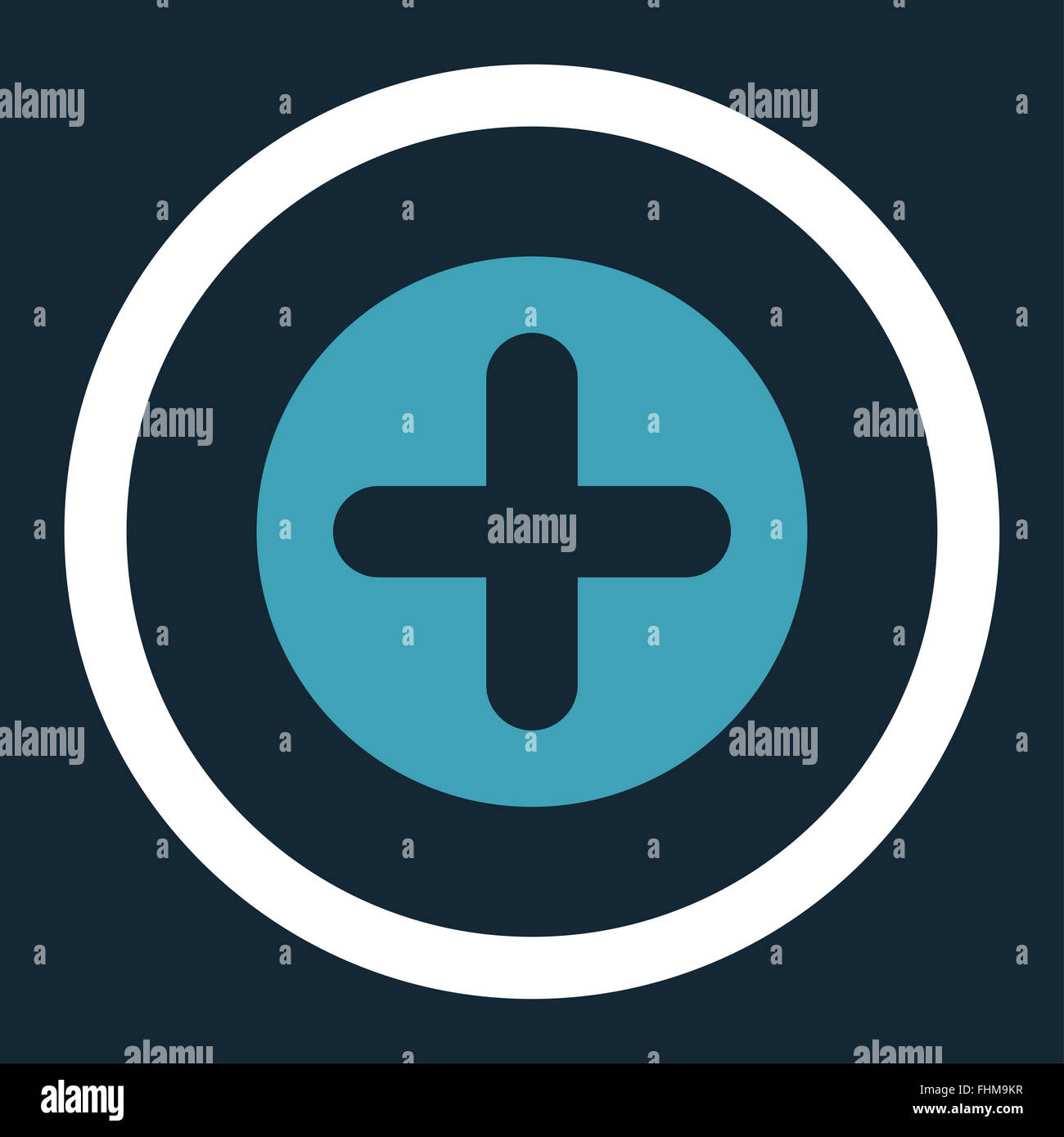 Create flat blue and white colors rounded vector icon Stock Photo - Alamy