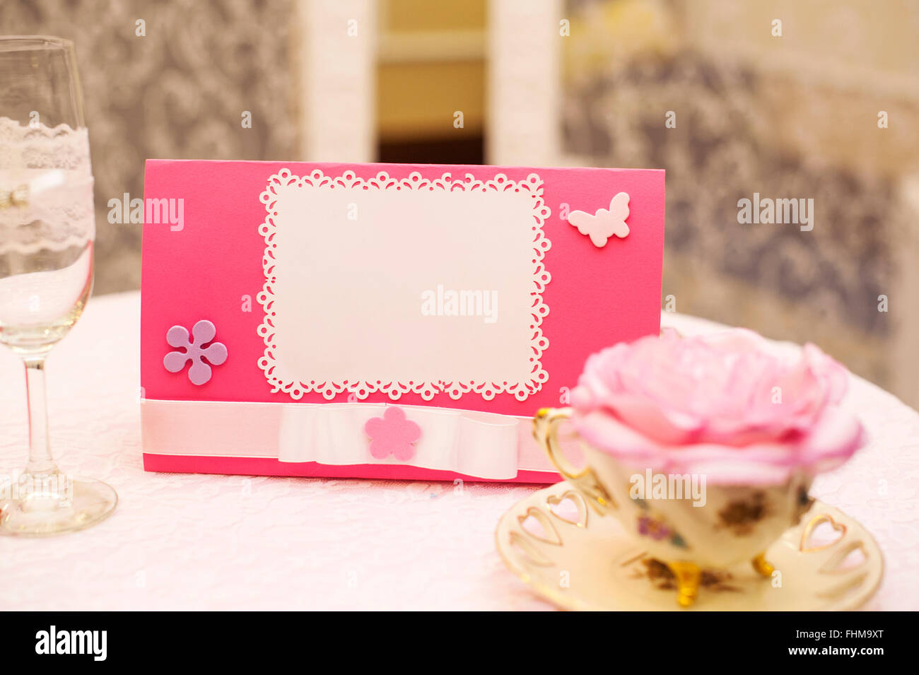 Romantic scrapbooking with your text for invitation, greeting, b Stock Photo