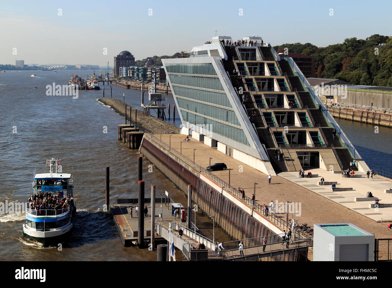 Dockland office building on the River Elbe, Hamburg, Germany, Europe