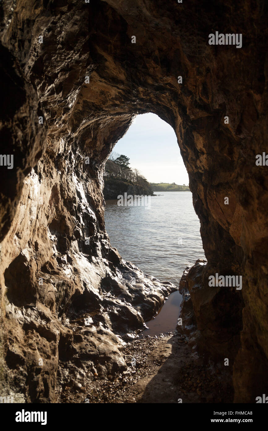 Know End Point from Silverdale Cave, Lancashire England. Stock Photo