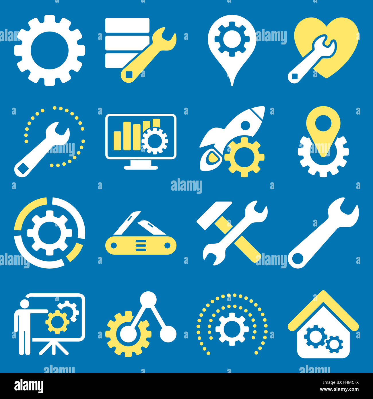 Options and service tools icon set Stock Photo - Alamy