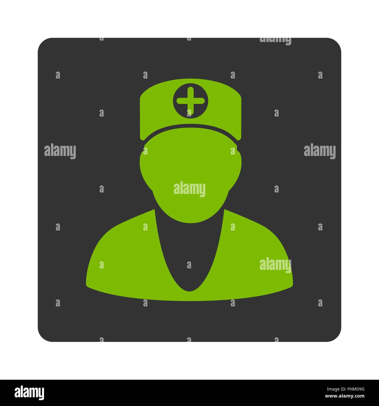 Doctor Flat Button Stock Photo - Alamy
