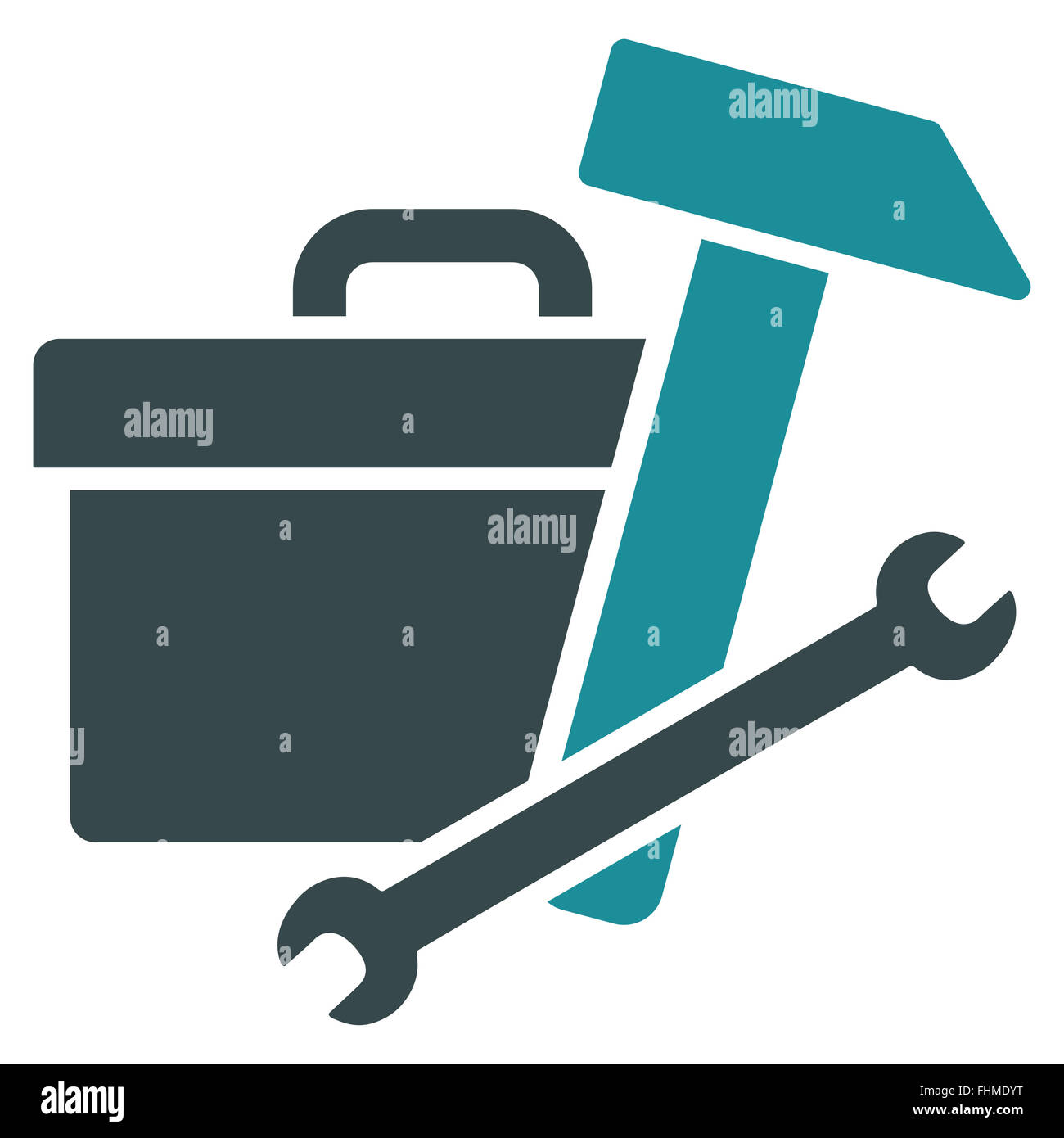 Toolbox Flat Icon Stock Photo - Alamy