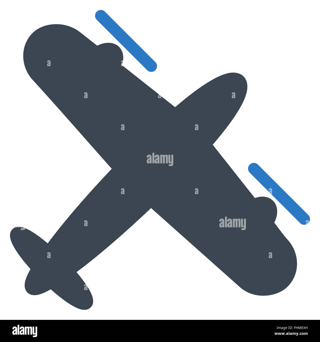 Propeller Aircraft Flat Icon Stock Photo - Alamy