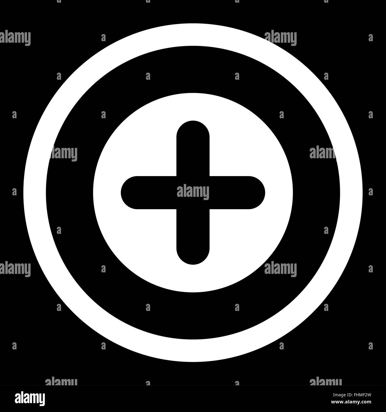 Create flat white color rounded raster icon Stock Photo - Alamy