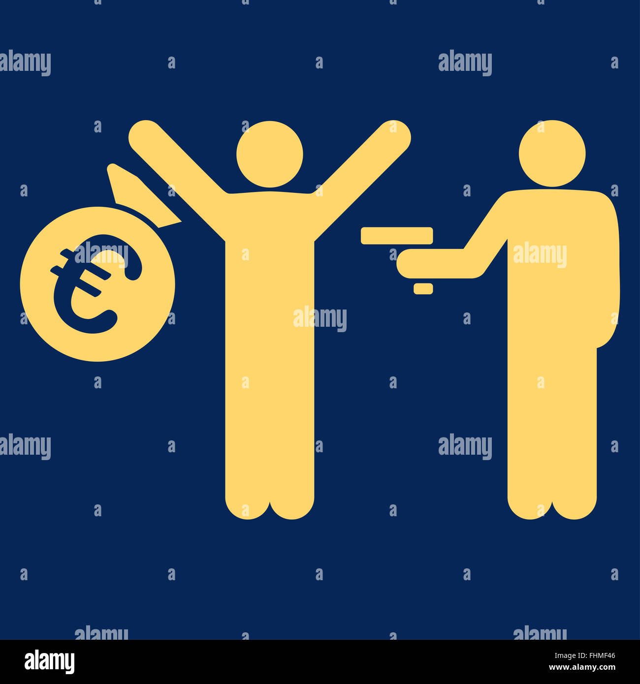 Euro Robbery Icon Stock Photo - Alamy