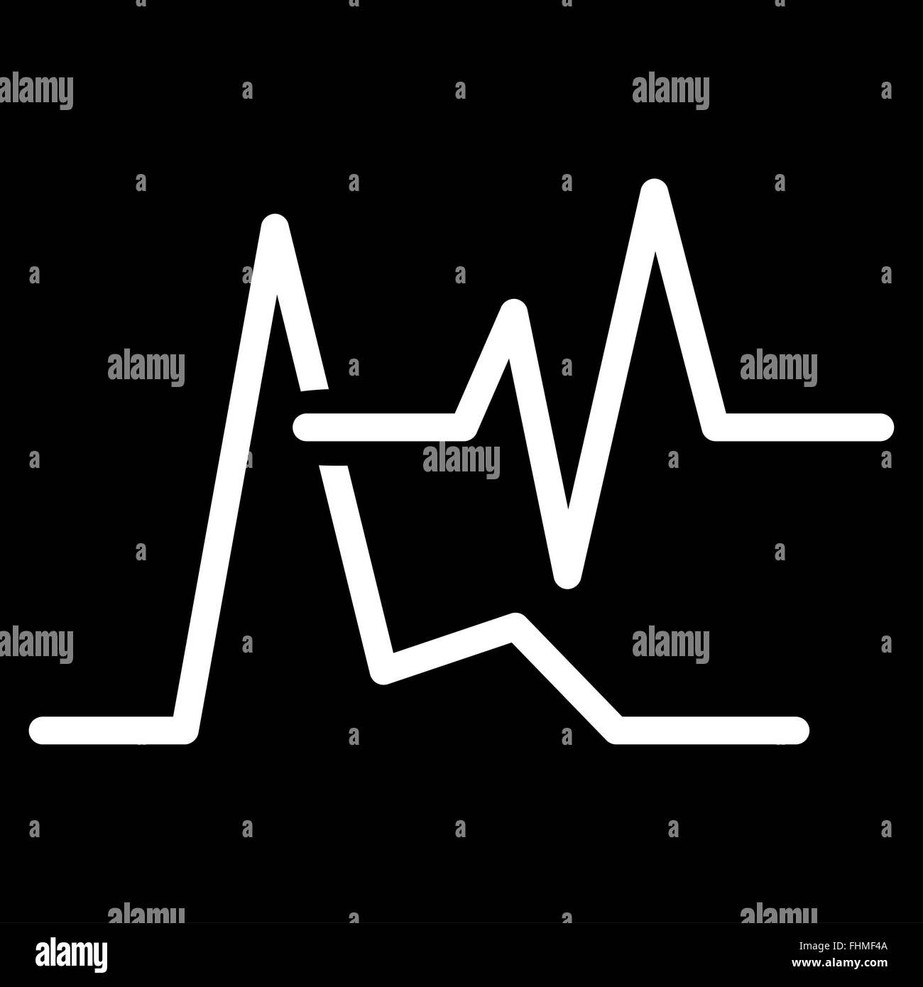Ecg ekg graph chart Black and White Stock Photos & Images - Alamy