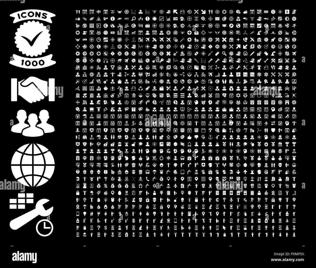Collection of 1000 flat vector icons Stock Photo - Alamy