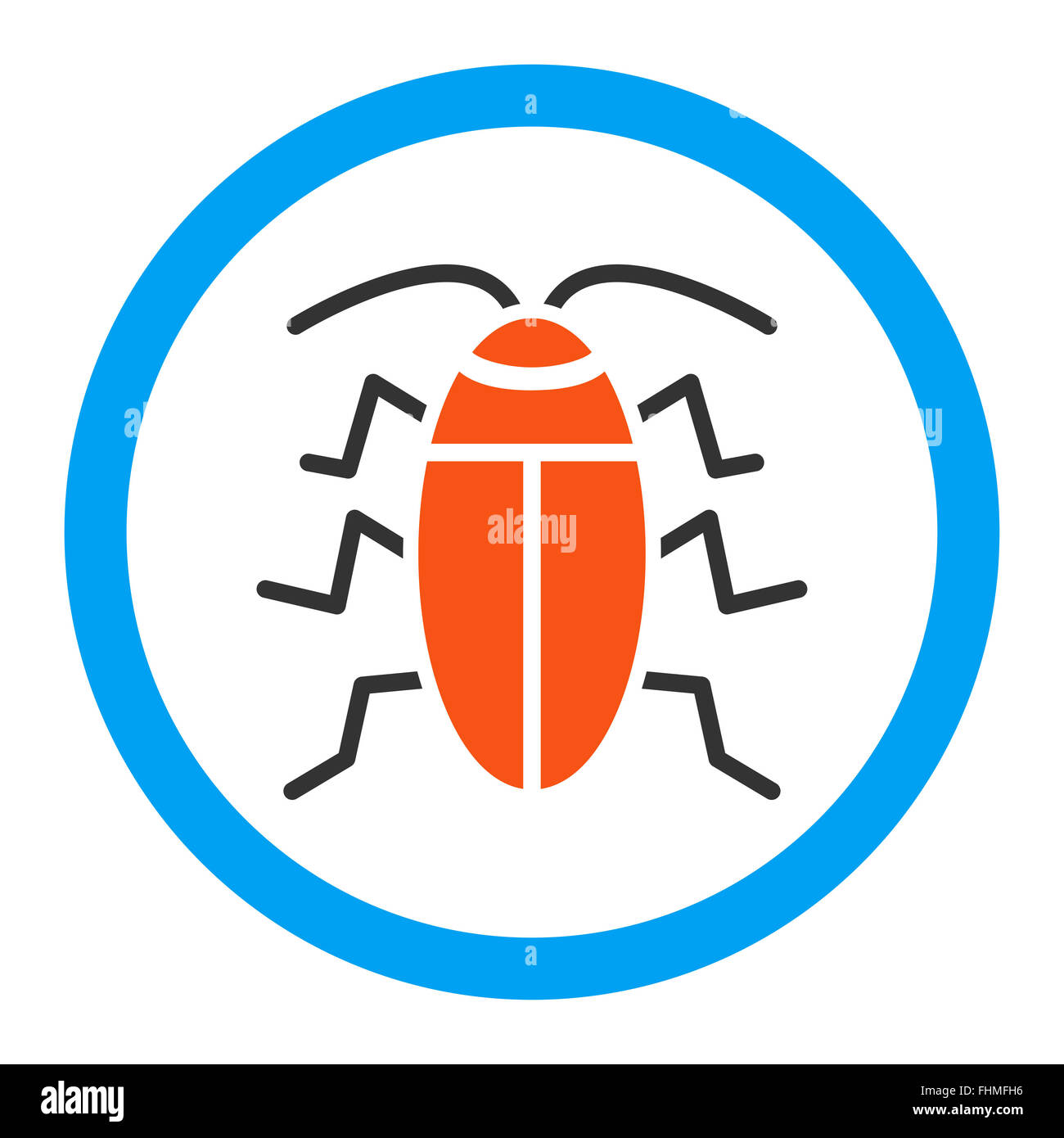 Cockroach Rounded Vector Icon Stock Photo - Alamy