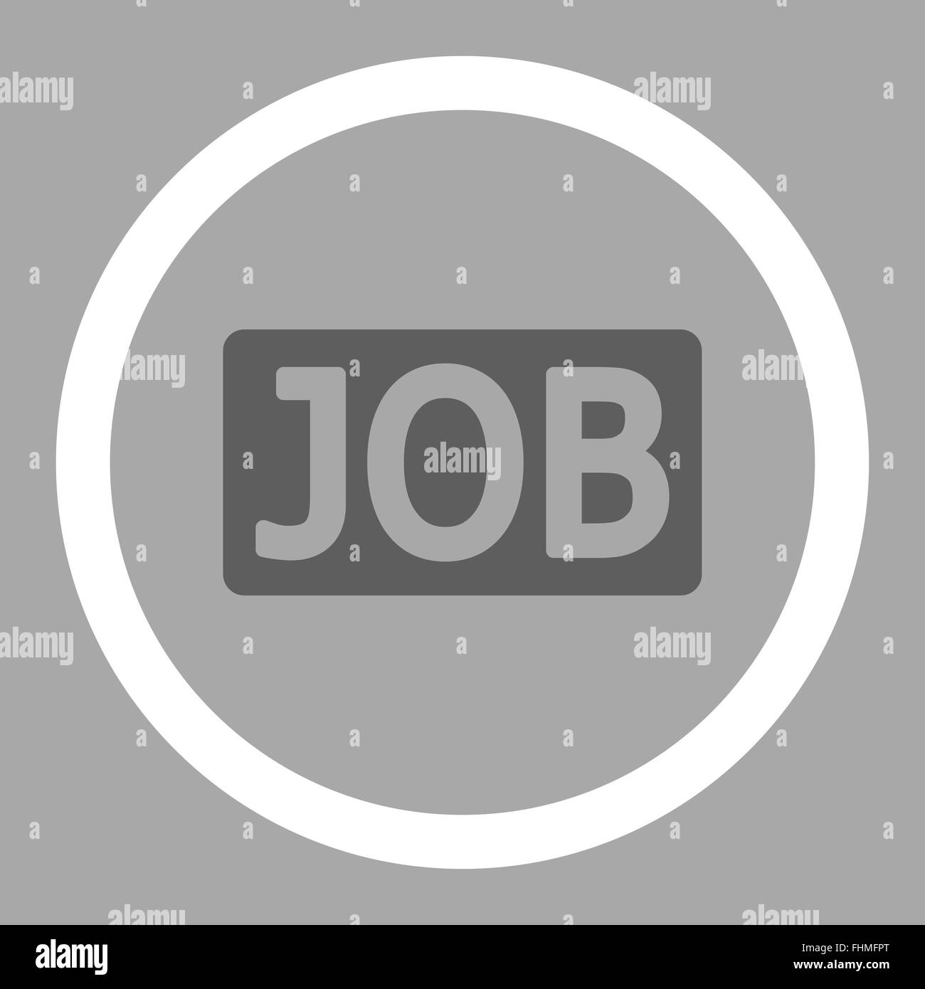 Job flat dark gray and white colors rounded vector icon Stock Photo - Alamy