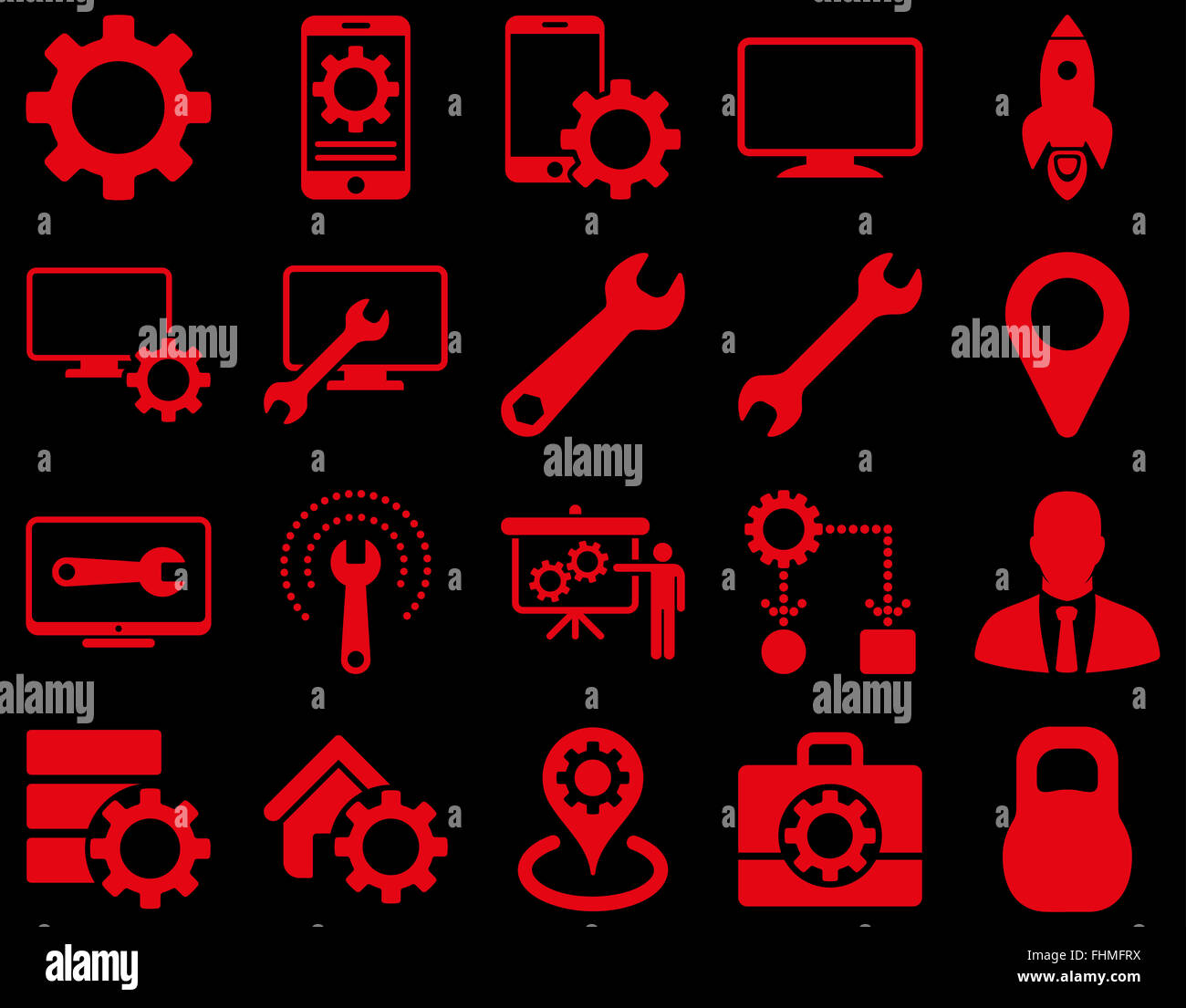 Settings and Tools Icons Stock Photo - Alamy
