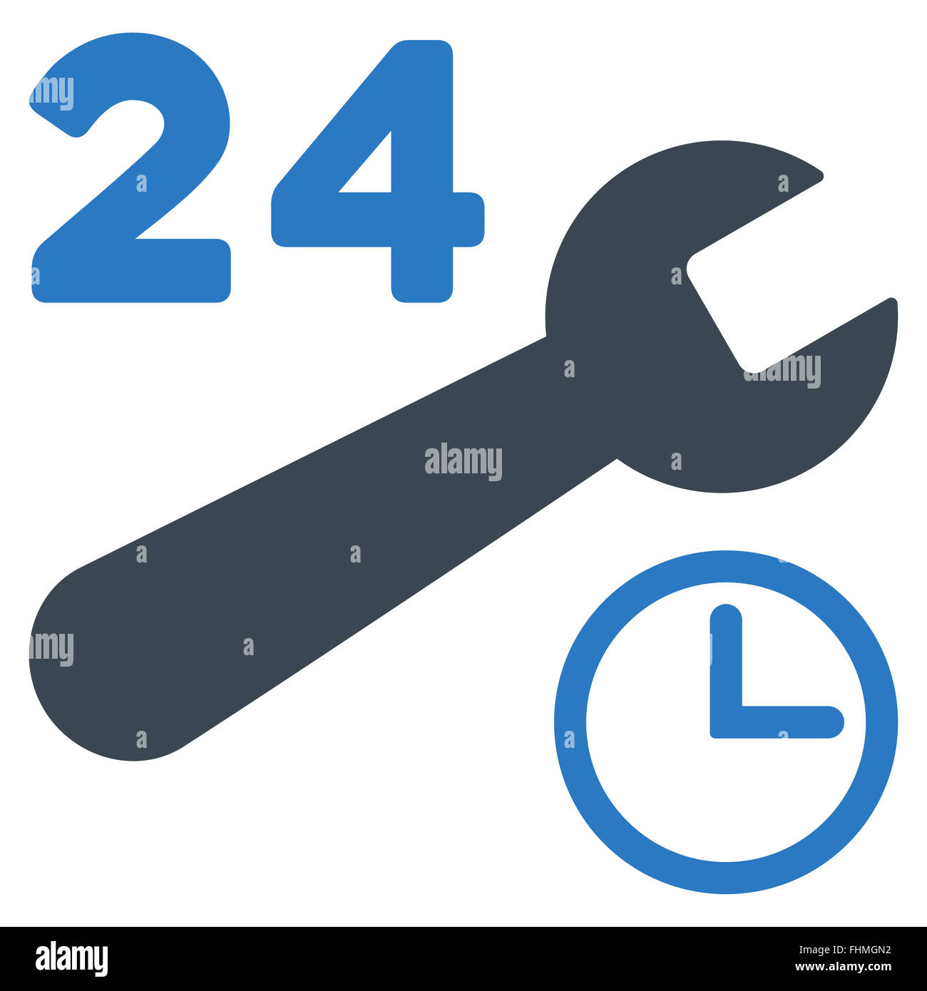 Service Hours Icon Stock Photo - Alamy