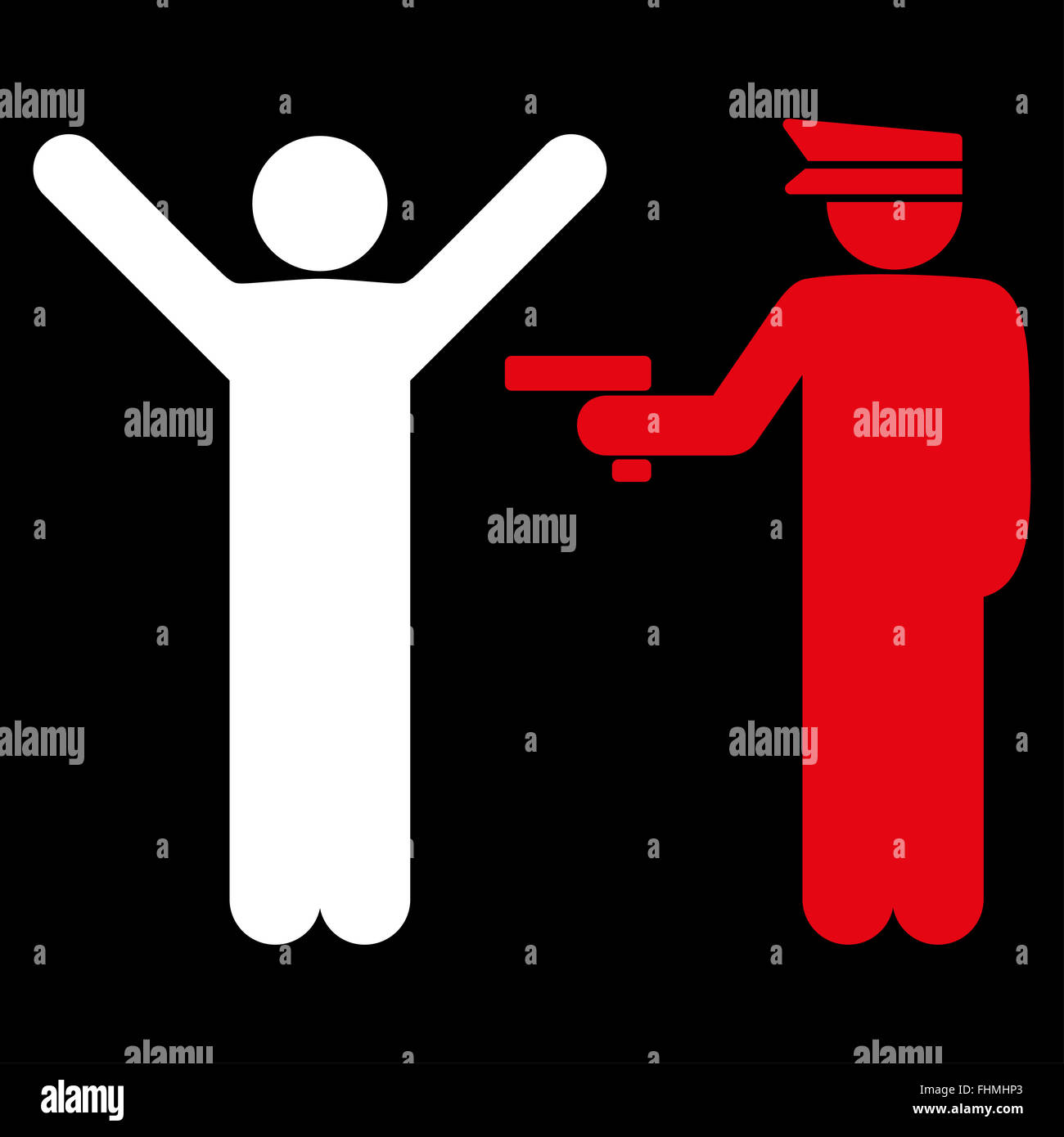 Angry guard prisoner hi-res stock photography and images - Alamy