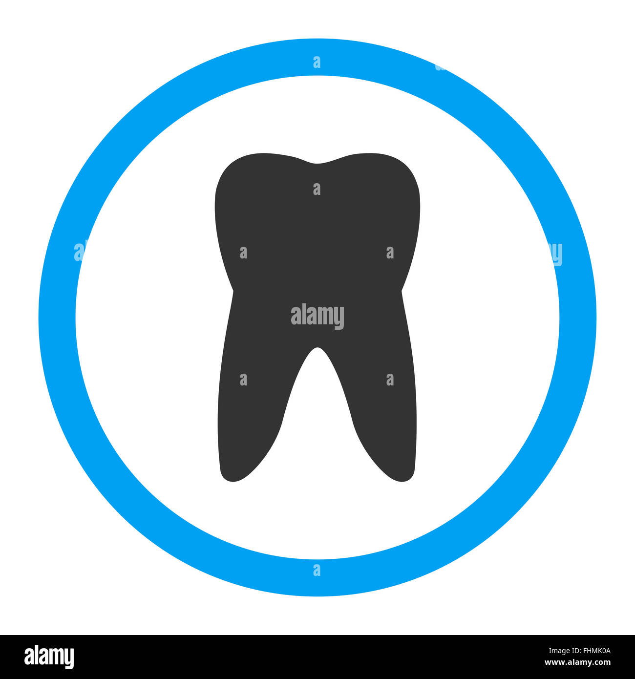 Tooth Rounded Vector Icon Stock Photo - Alamy