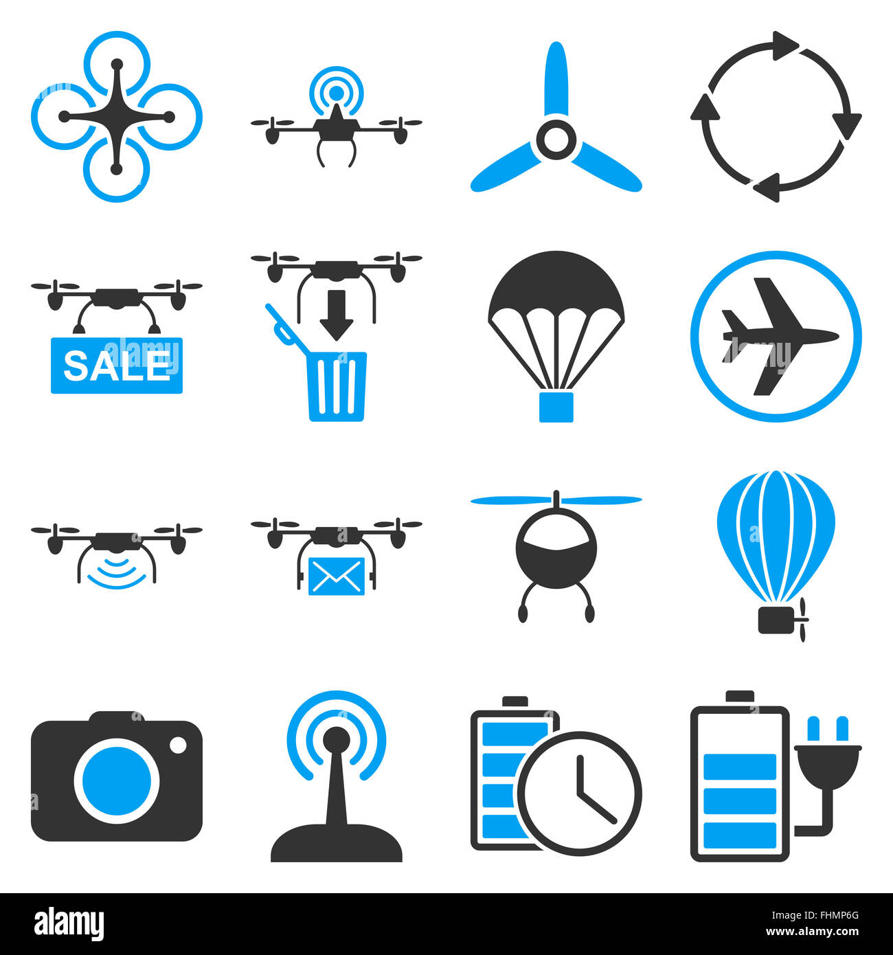 Copter tools icon set Stock Photo - Alamy