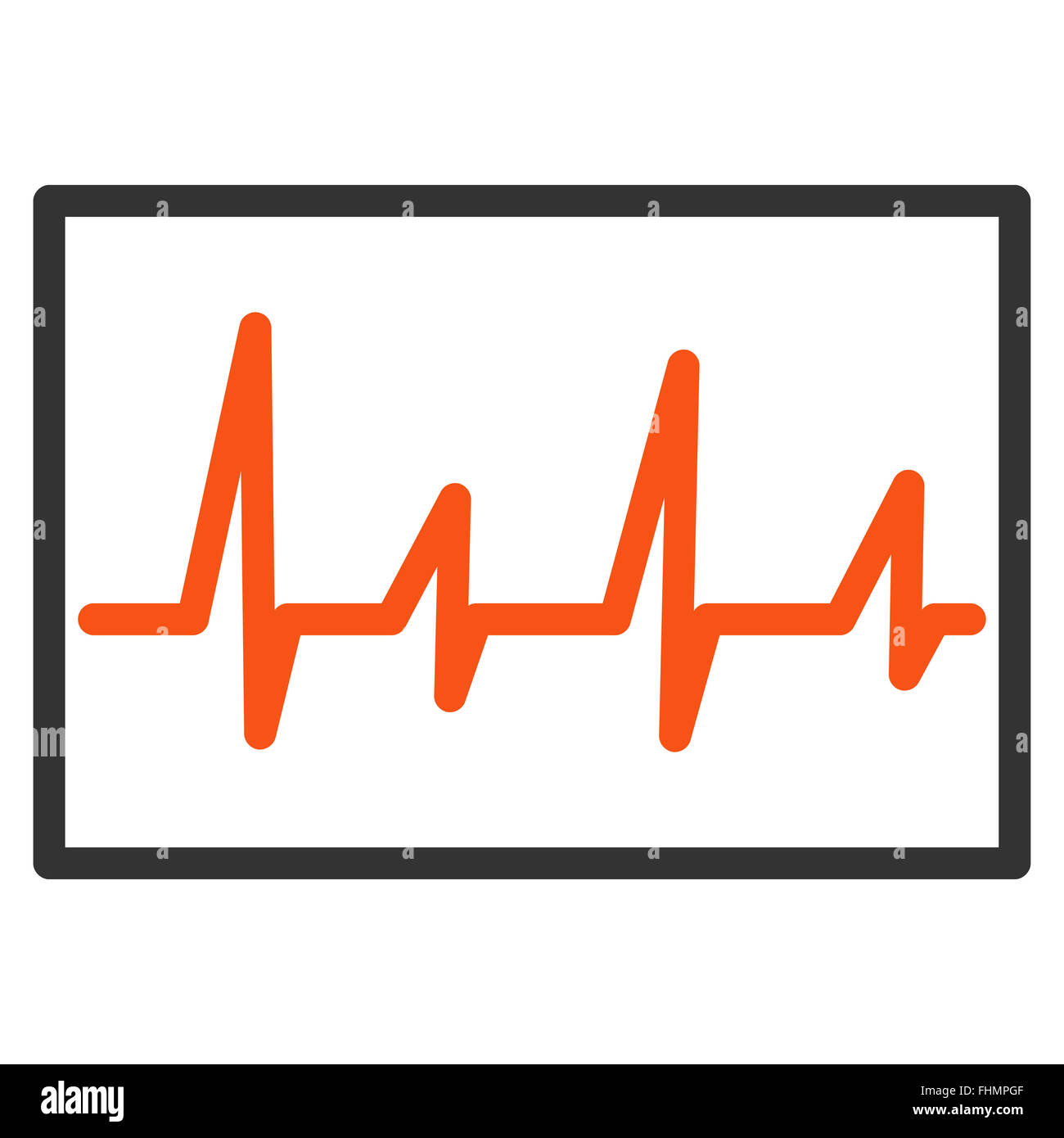 Cardiogram Flat Icon Stock Photo - Alamy