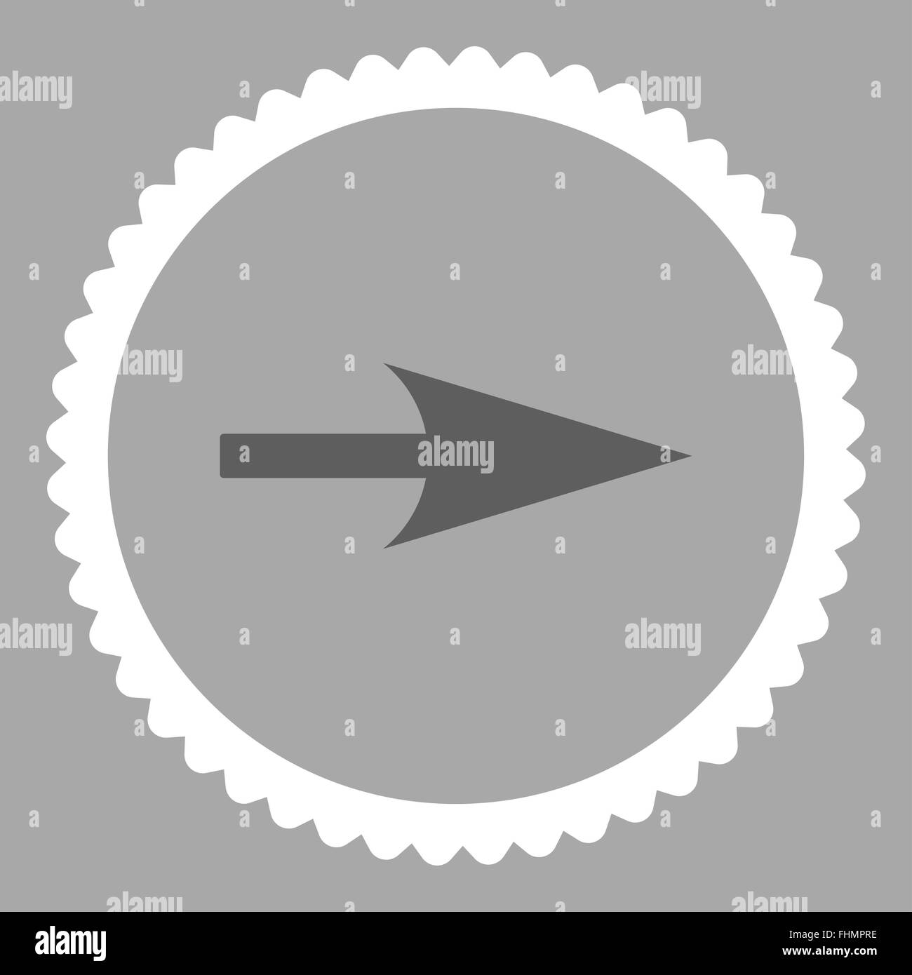 Arrow Axis X flat dark gray and white colors round stamp icon Stock ...