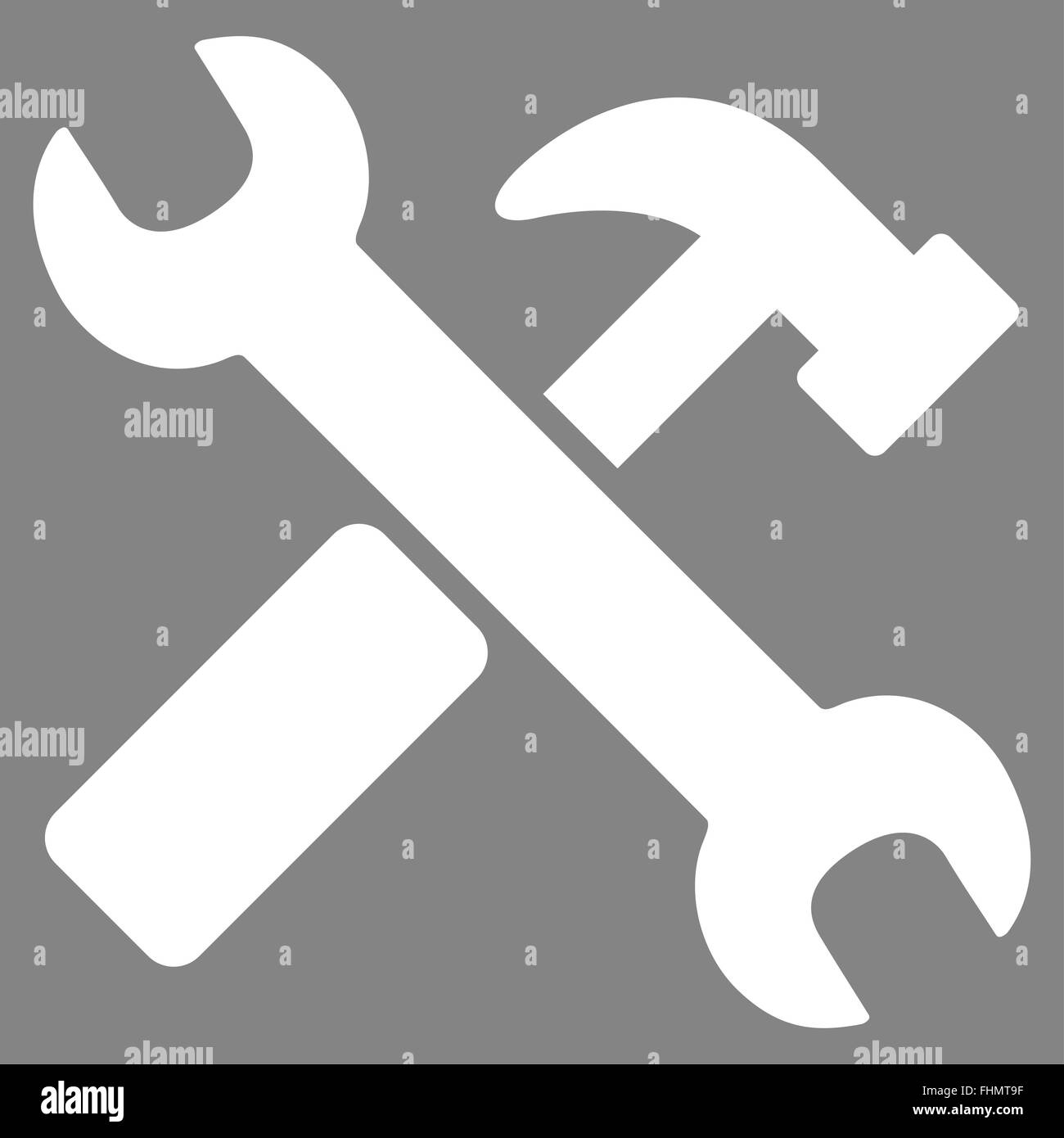 Hammer And Wrench Icon Stock Photo Alamy