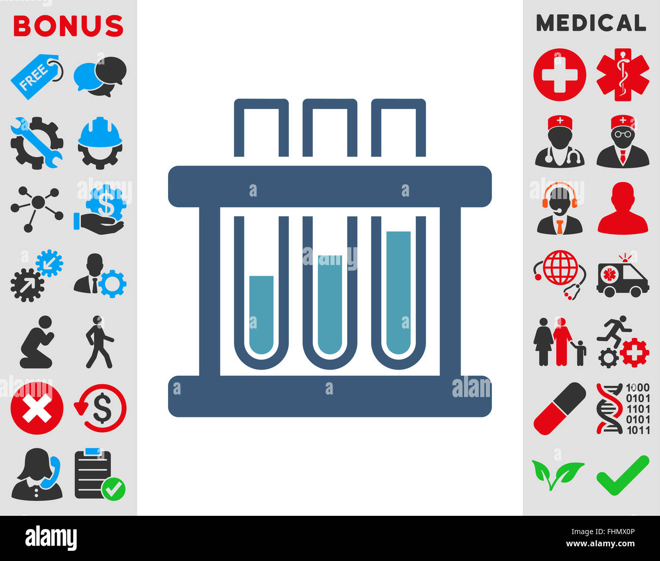 Test Tubes Icon Stock Photo - Alamy