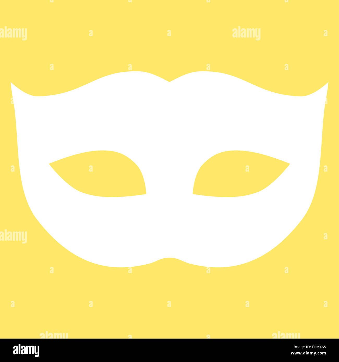 Privacy Mask flat white color icon Stock Photo - Alamy