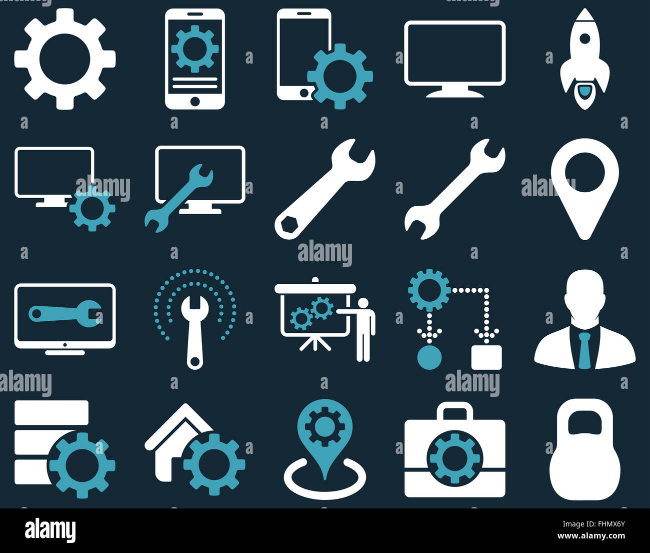 Settings and Tools Icons Stock Photo - Alamy