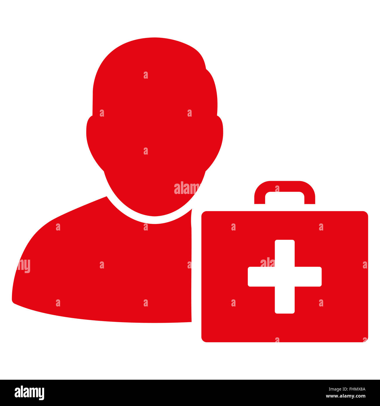 First Aid Man Icon Stock Photo Alamy