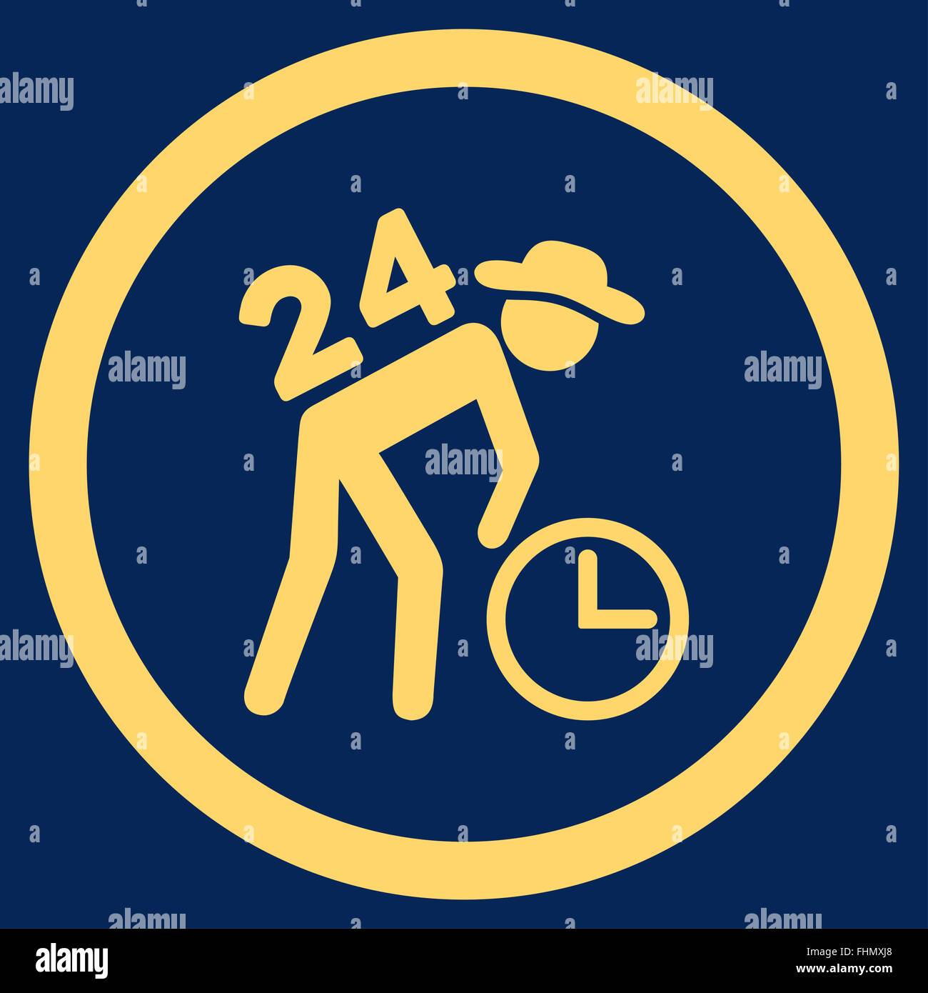 Around The Clock Work Icon Stock Photo Alamy