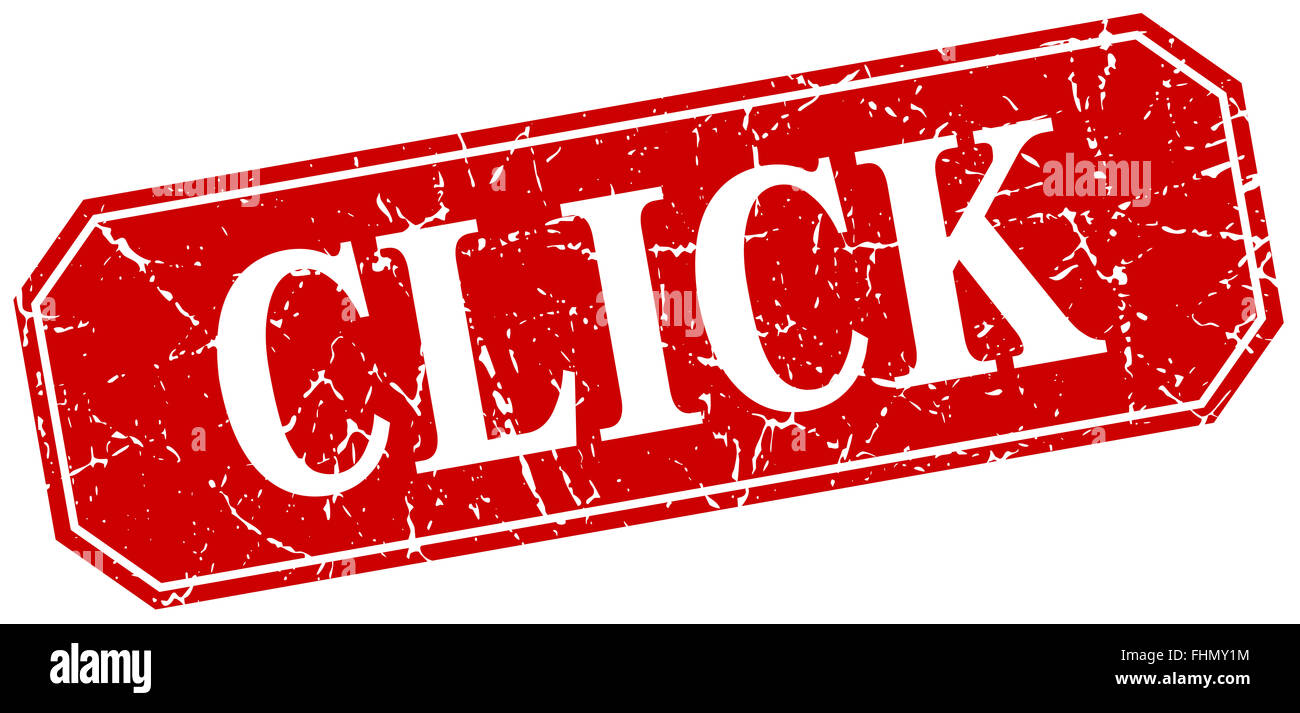 click red square vintage grunge isolated sign Stock Photo - Alamy