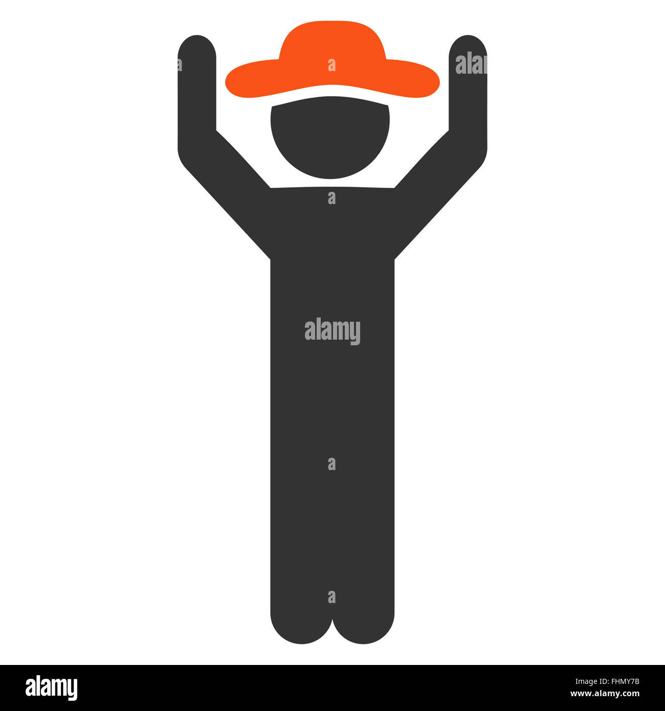 Male Hands Up Icon Stock Photo - Alamy