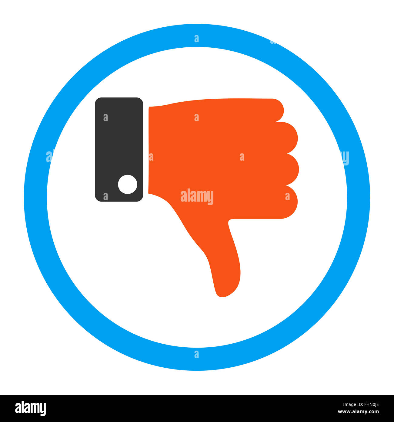 Thumb Down Rounded Vector Icon Stock Photo - Alamy