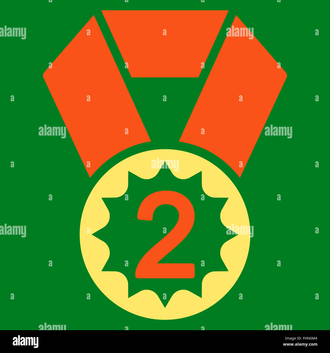 Second place icon from Competition amp; Success Bicolor Icon Set Stock ...