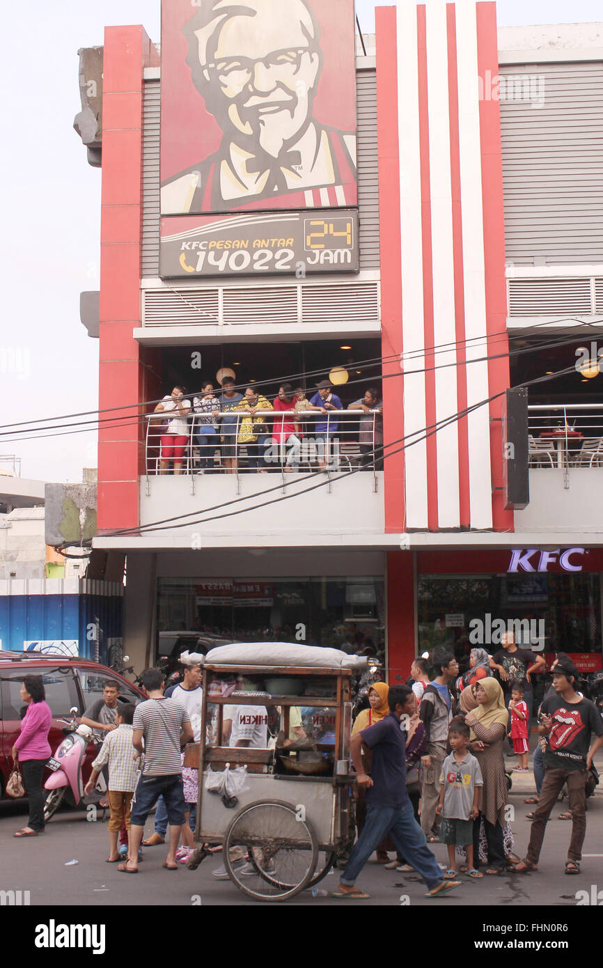 Jakarta, Indonesia. 21st Feb, 2016. In the area of Hayam Wuruk, Central