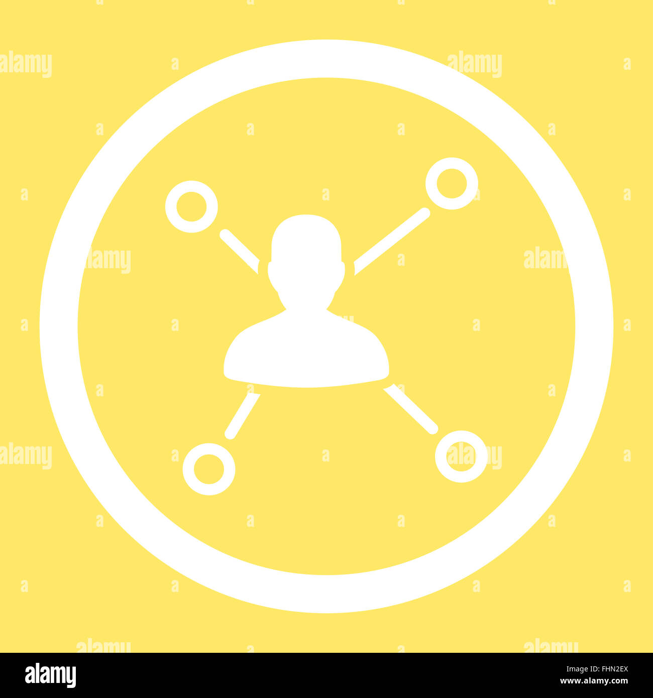 Relations flat white color rounded glyph icon Stock Photo - Alamy