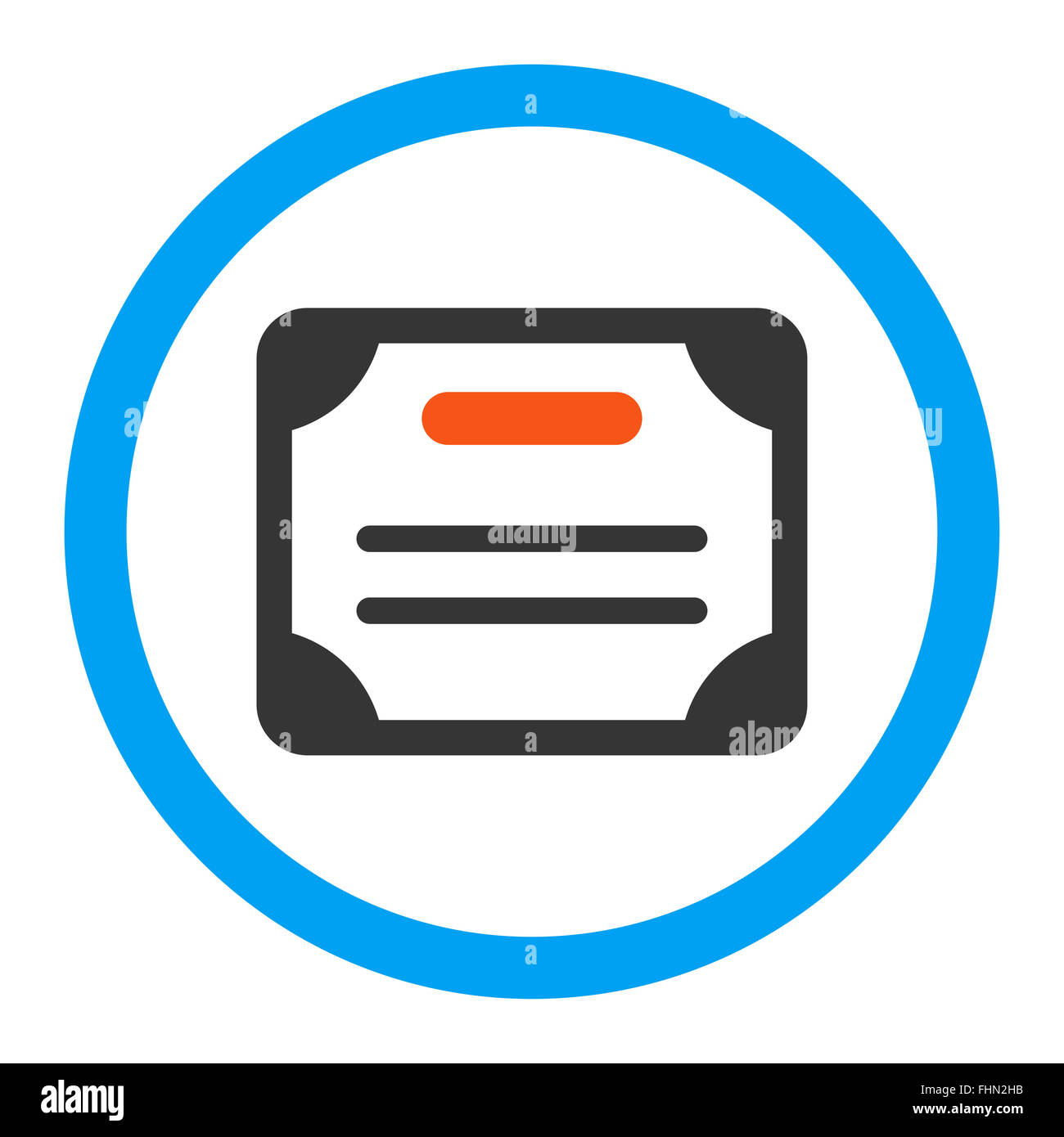 Certificate Rounded Glyph Icon Stock Photo - Alamy