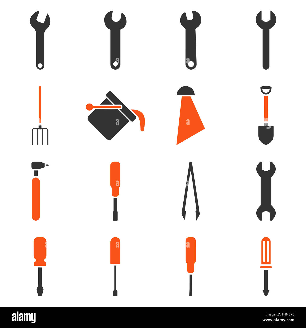 Instruments and tools icon set Stock Photo - Alamy